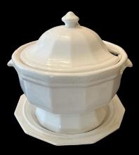 Ceramic Soup Tureen with Under-plate (Ladle is
