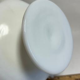 Vintage Fenton Silver Crest Milk Glass Footed Bowl
