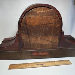 Antique Wooden Ingraham Mantle Clock with Key & Pendulum From Bristol CT