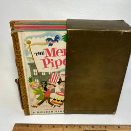 1949 & 50 Golden Story Books with Original Holder
