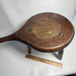 Early Wooden Milking Stool with Handle