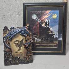Resin Dragon Frame and Metallic Print