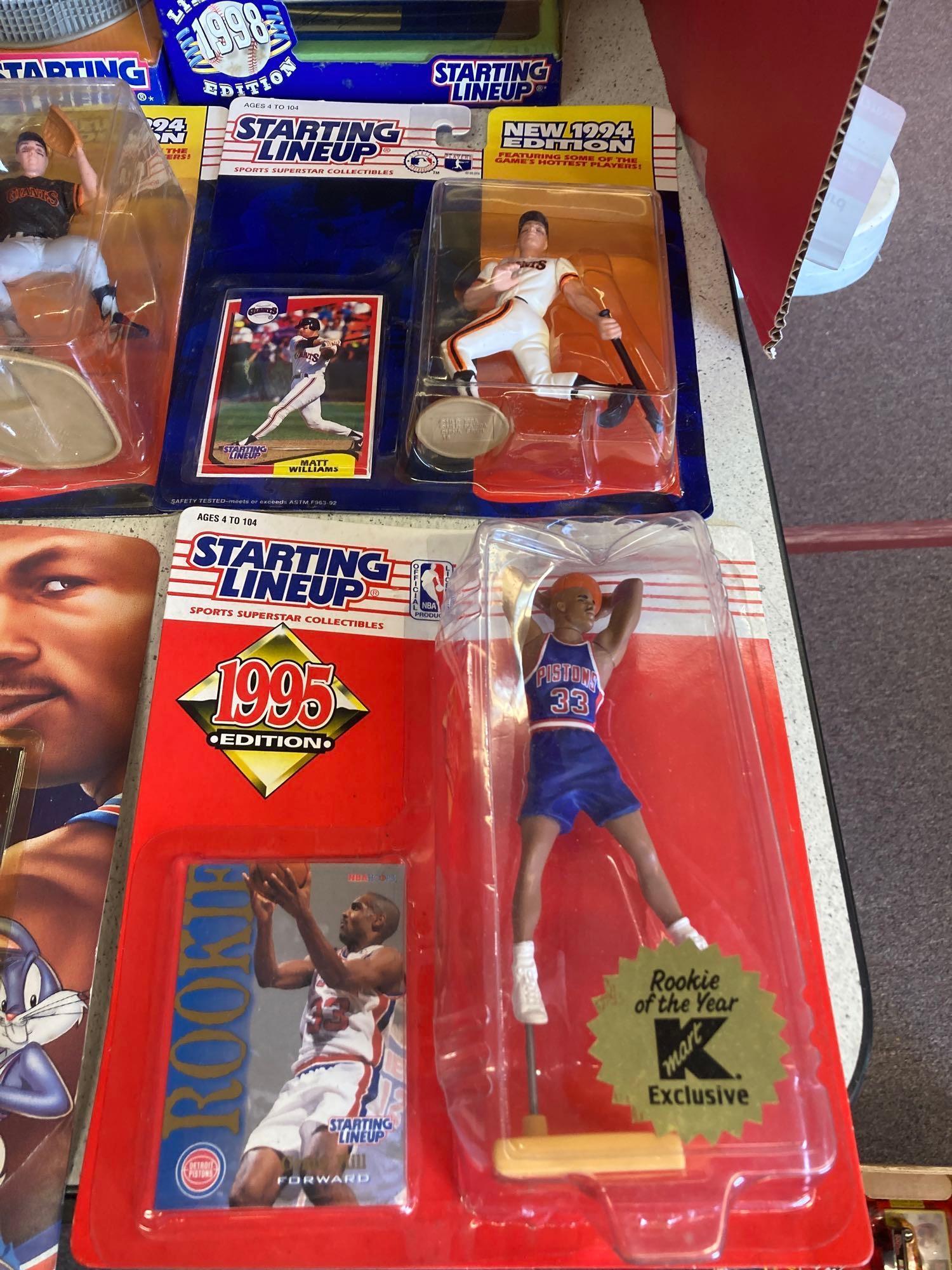 New old stock Starting Lineup items also Space Jam Michael Jordan figure