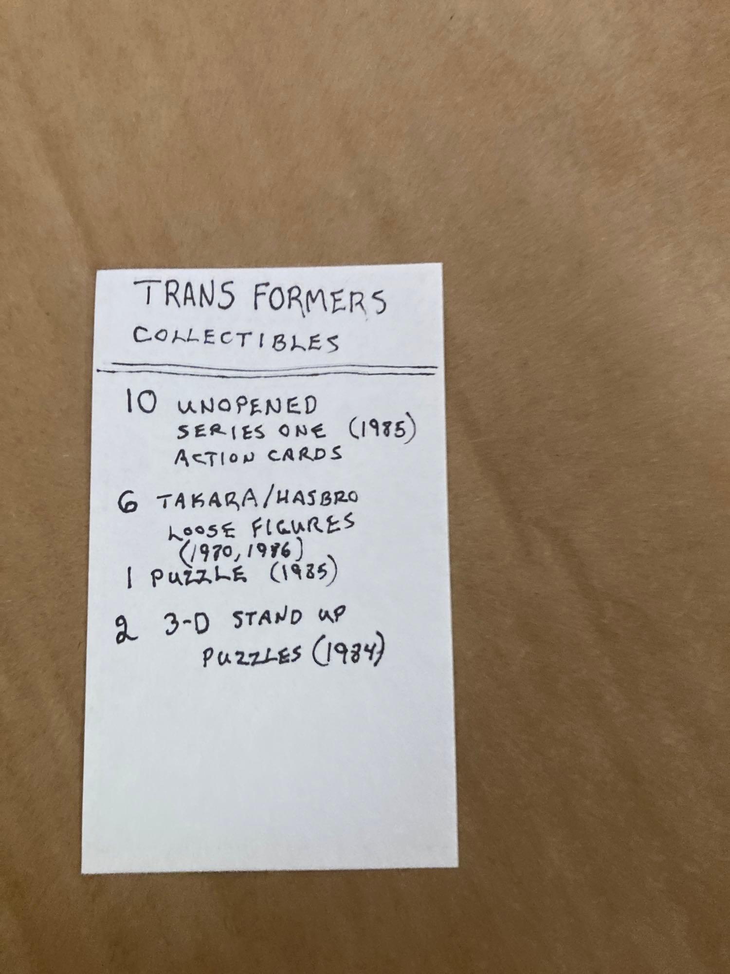 Transformers collectibles see list