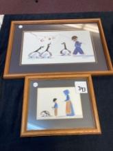 Two Diane Graebner Amish prints signed and numbered