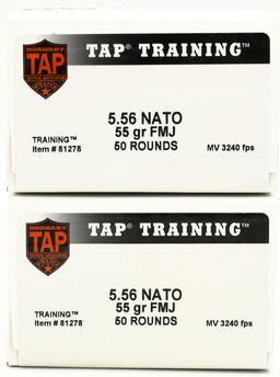 100 Rounds Of Tap Training 5.56 NATO Ammunition