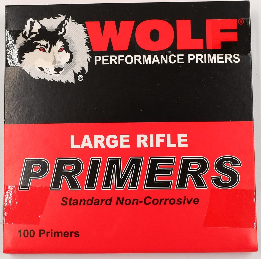 1000 Count Of Wolf Large Rifle Standard Primers