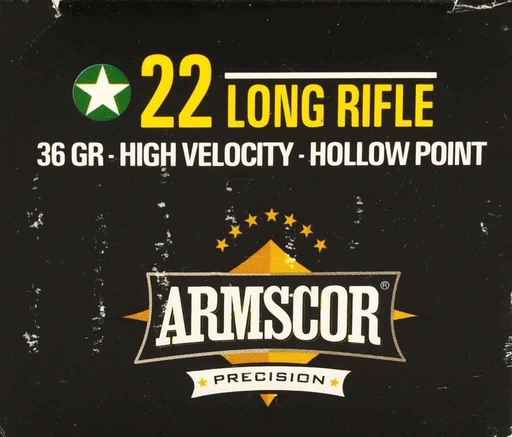 500 Rounds Of Armscor USA .22 LR Ammunition
