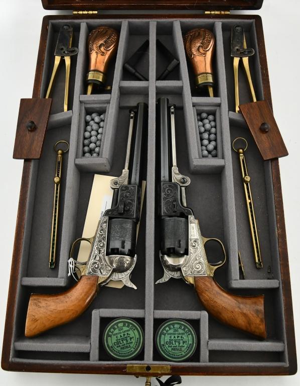 Cased Set of Italian Engraved Colt Revolvers .31