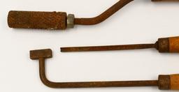 Lot of 3 Vintage Inleting Tools W/ Wood Handle