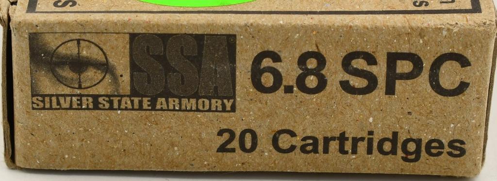 100 Rounds Of Silver State Armory 6.8 SPC Ammo