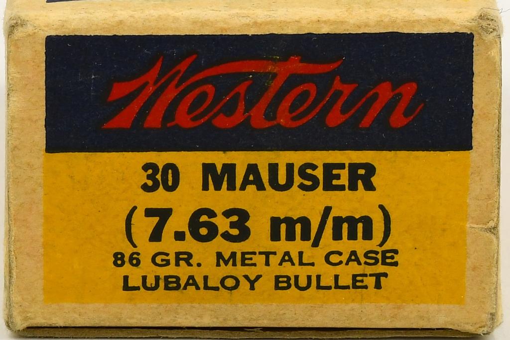 50 Rounds Of Western .30 Mauser Ammunition