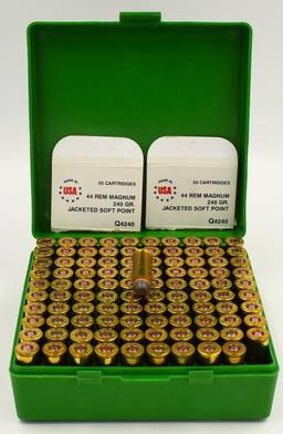 100 Rounds of Winchester .44 Rem Mag Ammunition