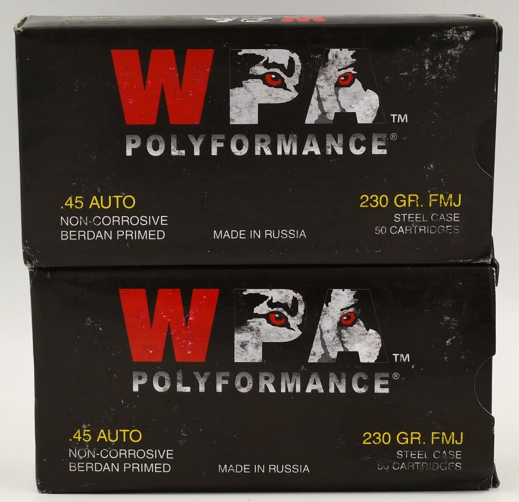 100 Rds Wolf Polyformance .45 ACP Ammunition