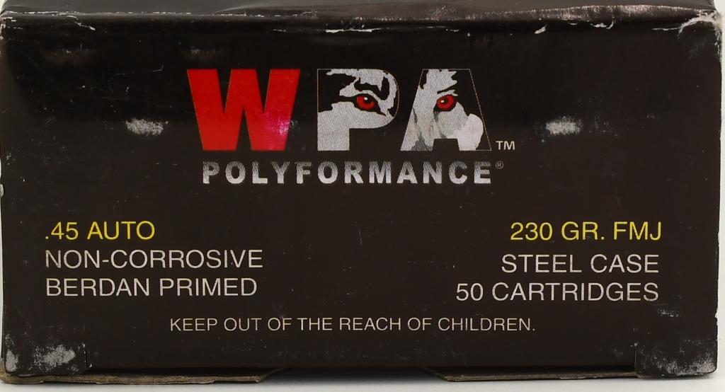 100 Rds Wolf Polyformance .45 ACP Ammunition
