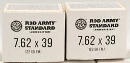 100 Rounds of Red Army Standard 7.62x39mm Ammo