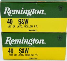 40 Rounds Of Remington .40 S&W Ammunition