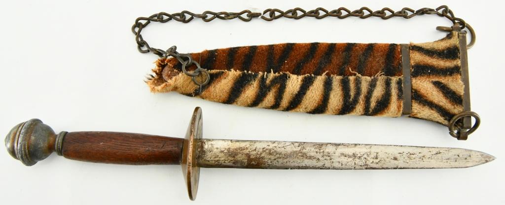 Vintage Dagger / Knife with Scabbard with chain