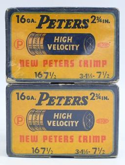 2 Collector Boxes of Peters 16 Ga Shotshells