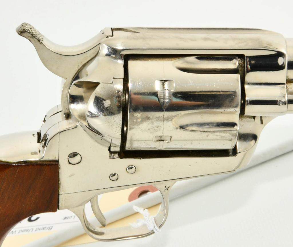 Colt Single Action Army Revolver in Nickel .45 Cal