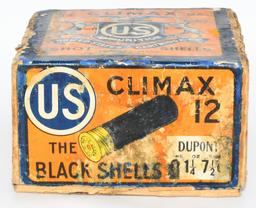 Rare Collector Box Of Climax 12 Ga US Shotshells