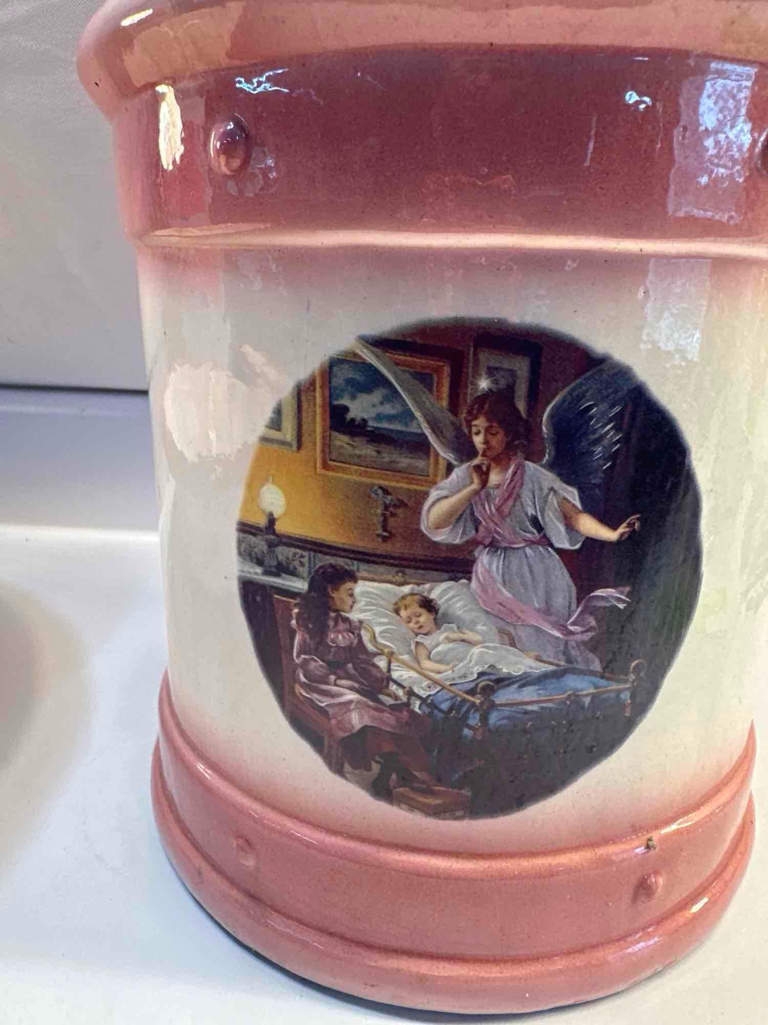 Vintage Decor Ceramic Bowl And Milk Jar With Lid