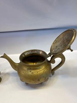 Vintage Plated Nickel Silver Tea /Coffee Pot Set