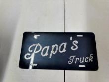 Metal Papas Truck Tag