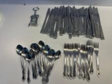 Stainless Steel Malaysia Spoons,Knives,Forks Lot/ Wine Bottle Opener