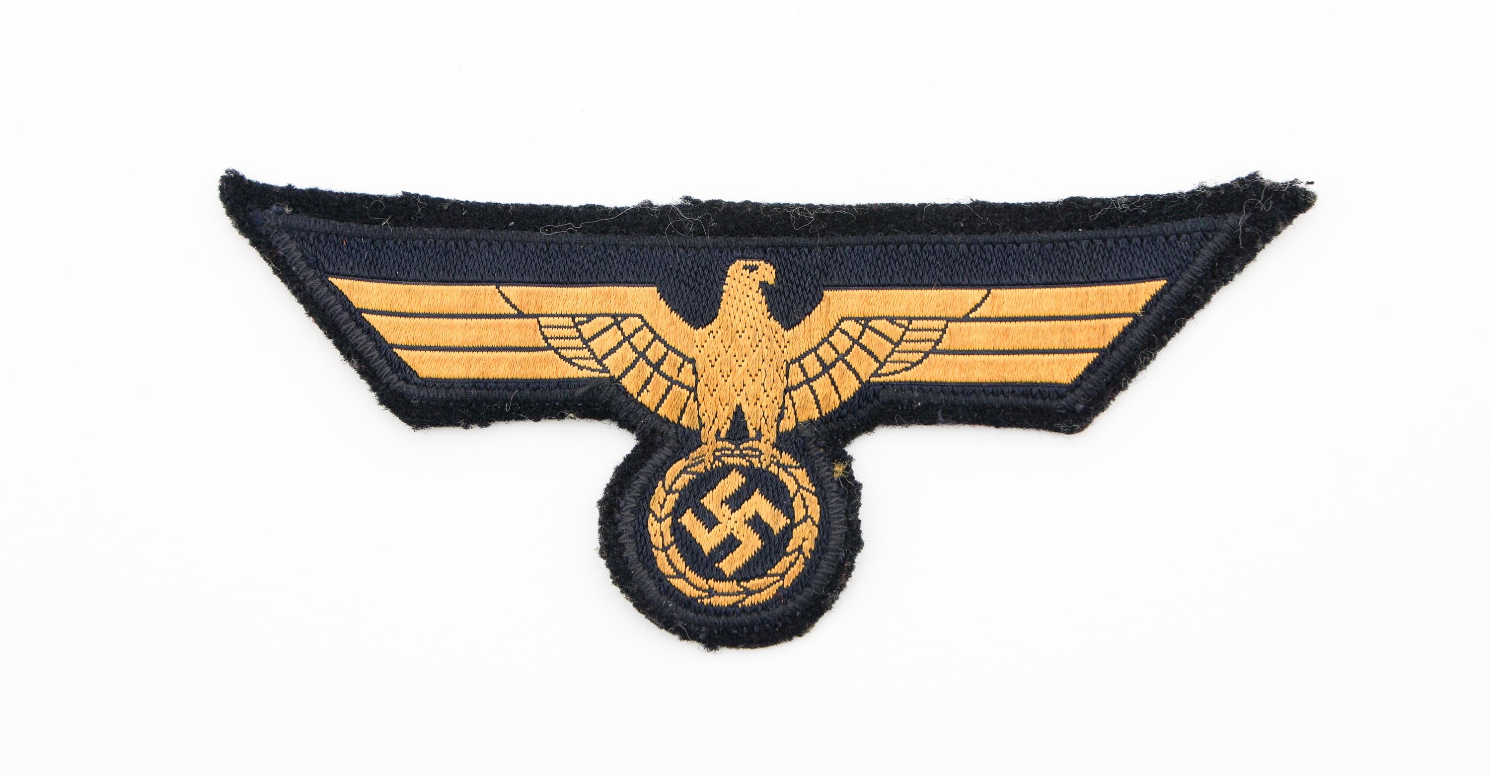 WWII GERMAN KRIEGSMARINE SLEEVE SHIELD & BADGES