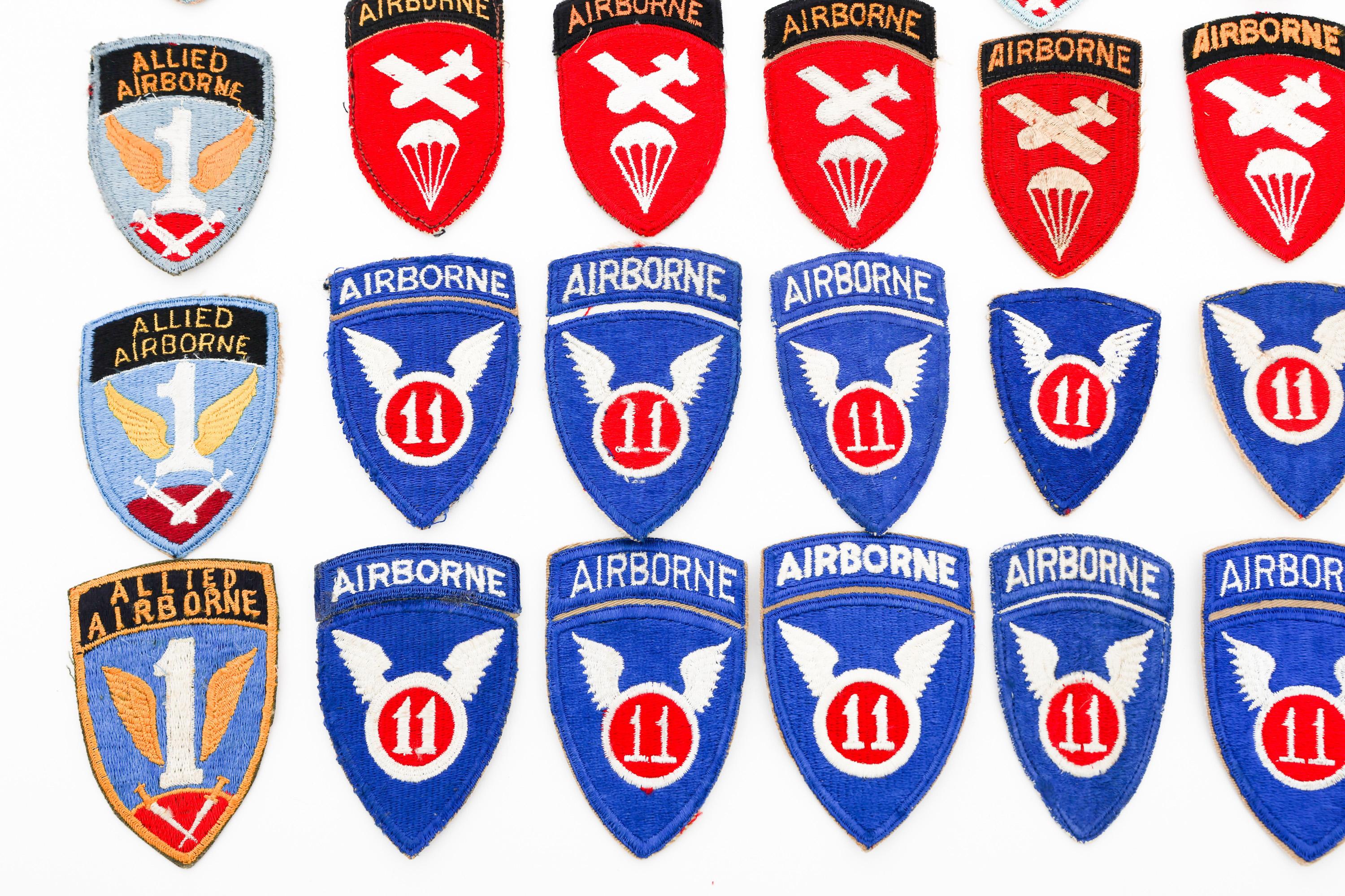 WWII US ARMY AIRBORNE SHOULDER PATCHES