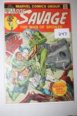 Doc Savage The Man Of Bronze Comic Book, 20 Cents, #4, April, Marvel Comics, Bagged & Boarded