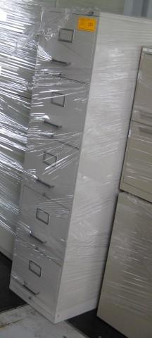 Tan 5-Drawer Metal Vertical File Cabinet