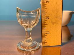 Mortar & Pestle, Vintage Eye Wash Glass Cup