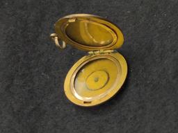 Monogrammed 14k Gold Locket Vintage Pendant
