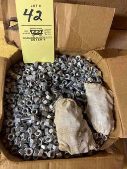 Box of 3/8ths by 1 inch bolts and nuts