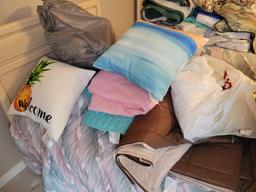 Patio Furniture Cushions, bedding, laundry basket