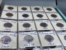 Large grouping of Lincoln Head Cents 1914 to 1990