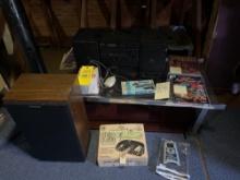 Glass Top Coffee Table, Stereo, Speaker, Games