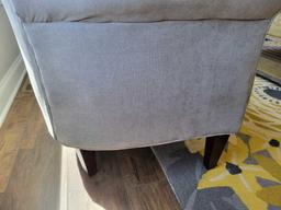 KFI upholstered arm chair with accent pillow