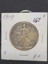 1919 Walking Liberty half dollar