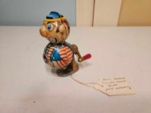 Vintage Tin Litho Clown Pencil Sharpener made in West Germany