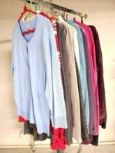 (16) ladies long-sleeved sweaters, jackets size large