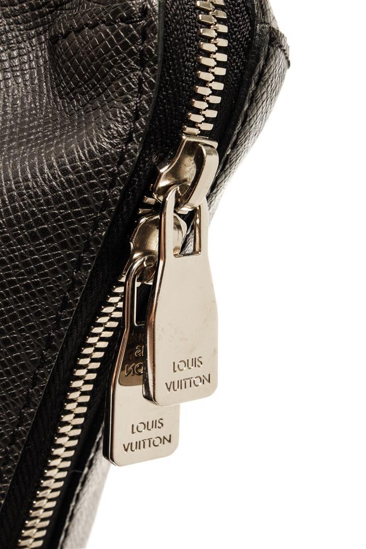 Louis Vuitton Black Taiga Leather Watcher Messenger Bag
