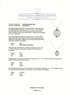 1.80 ctw Diamond Pendant With Chain - 14KT White Gold