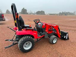 NEW 2021 Massey GC1723E compact tractor, open station, 4x4, Massey FL1805 loader, hydro trans, R4