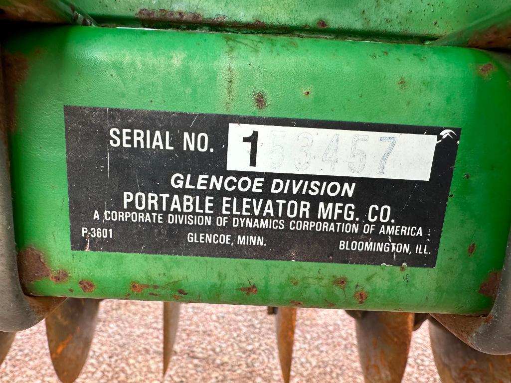 Glencoe 12' soil finisher w/ 5-bar spike harrow, cushion disk gang, SN: 153457.