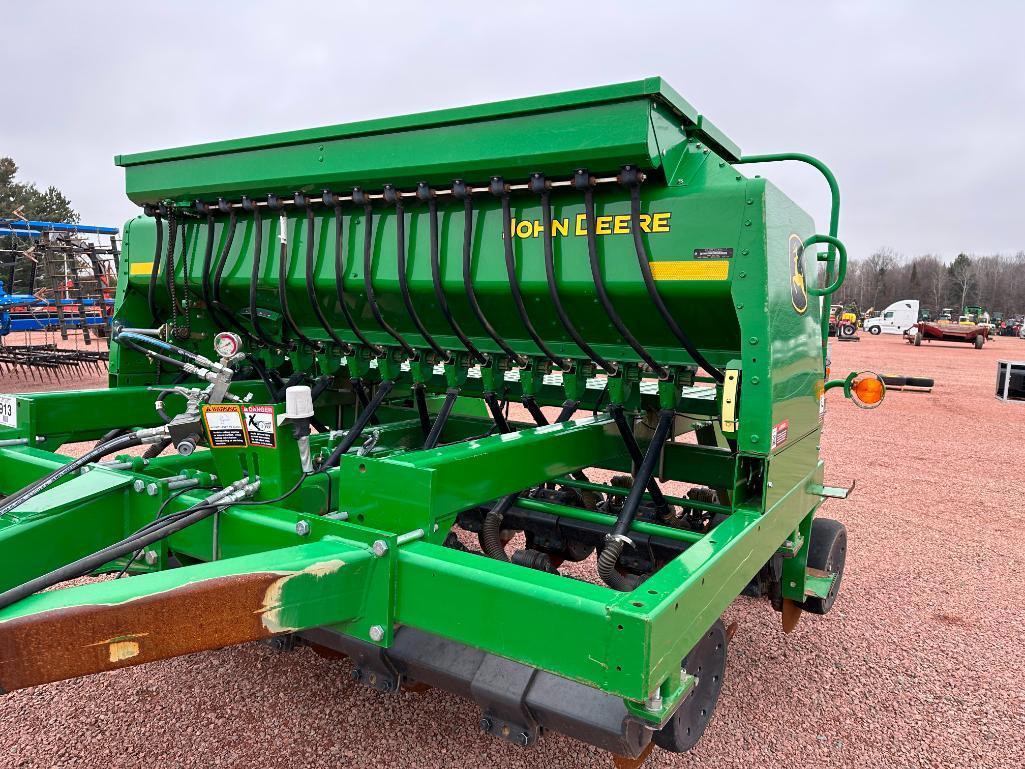 2014 John Deere 1590 10' no till grain drill, grass seed, 7 1/2" spacing, drawbar hitch, SN: