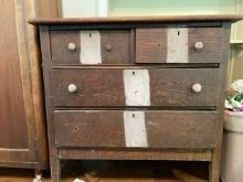 Antique dresser w/ wood casters