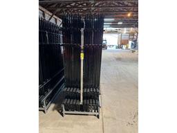220' of 7' Tall Wrought Iron Fence Panels & Posts